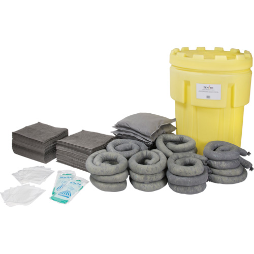 Trousse de lutte contre les d&eacute;versements, Universel, Baril de r&eacute;cup&eacute;ration, Absorbance de 95 gal. US Distribution Jean Lapalme