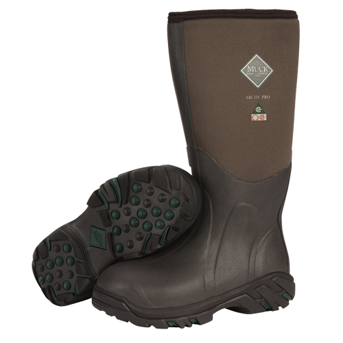 Bottes de travail pour les conditions extr&ecirc;mes Arctic Pro, Caoutchouc, Embout Acier, Pointure 8, Semelle R&eacute;sistant aux perforations Distribution Jean Lapalme