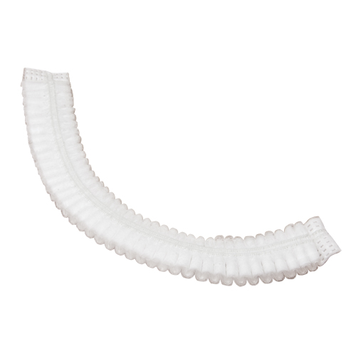 Pleated Bouffant Cap, Polypropylene, 21", White Distribution Jean Lapalme
