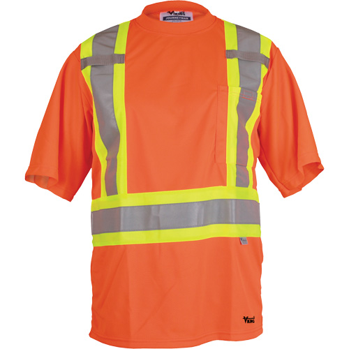 T-shirt de s&eacute;curit&eacute; Viking, Polyester, Petit, Orange haute visibilit&eacute; Distribution Jean Lapalme
