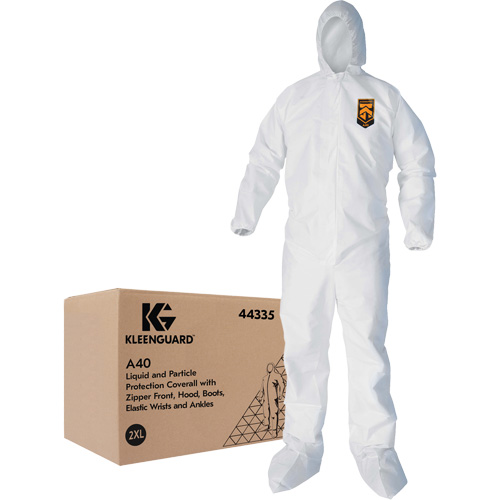 Kleenguard A40 Coveralls, 2X-Large, White, Microporous Distribution Jean Lapalme