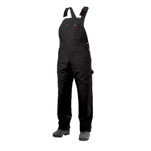 Salopettes en canevas de coton non doubl&eacute;e, Hommes, Grand, Noir Distribution Jean Lapalme