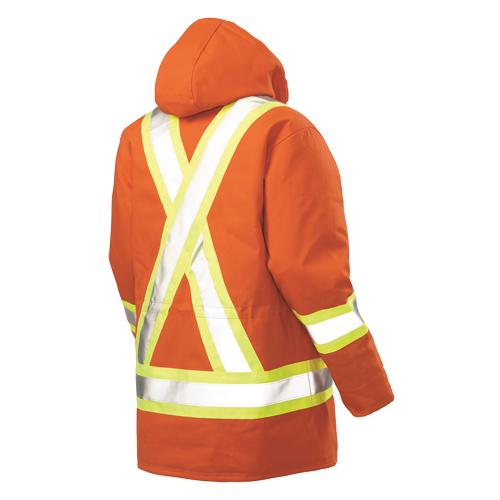 Safety Parka, High Visibility Orange, Large Distribution Jean Lapalme