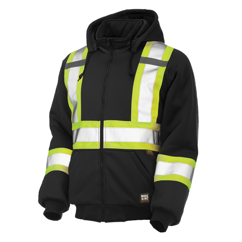 Chandail avec capuchon de s&eacute;curit&eacute;, Polyester, Grand, Noir Distribution Jean Lapalme
