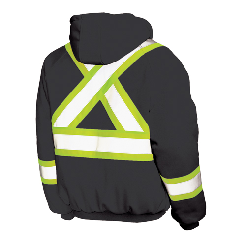 Chandail avec capuchon de s&eacute;curit&eacute;, Polyester, Grand, Noir Distribution Jean Lapalme