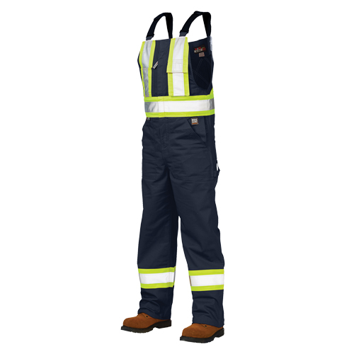 Unlined Safety Overalls, Poly-Cotton, Large, Navy Blue Distribution Jean Lapalme