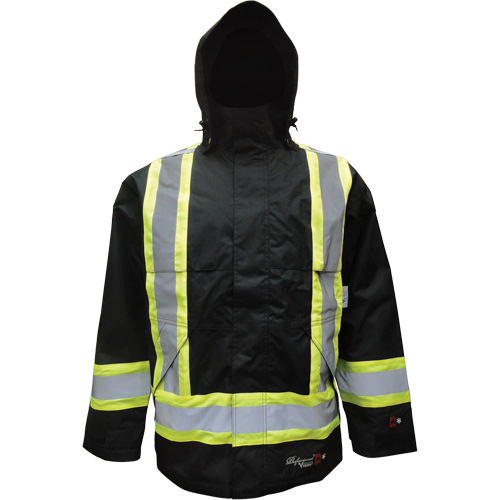 Insulated Jacket, Polyester/Polyurethane, Black, Small Distribution Jean Lapalme