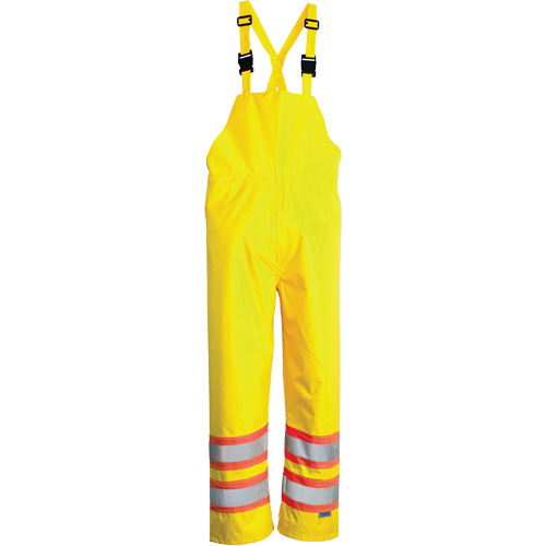 Open Road&reg; Bib Pants, Polyester, Small, High Visibility Lime-Yellow Distribution Jean Lapalme