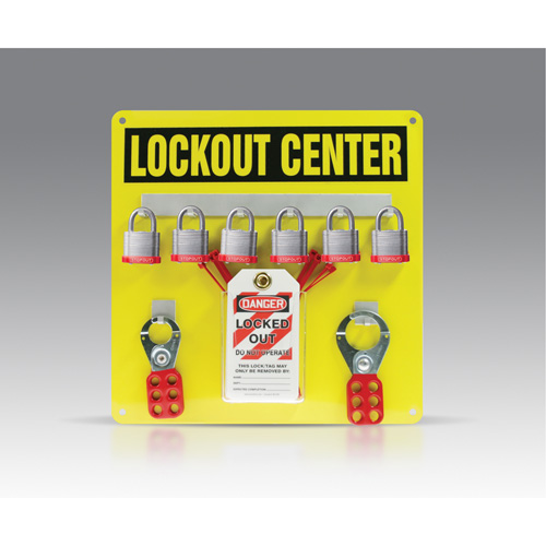 Trousse de plaquette de suspension, Cadenas Acier lamin&eacute;, Capacit&eacute; de 6, Cadenas Compris Distribution Jean Lapalme
