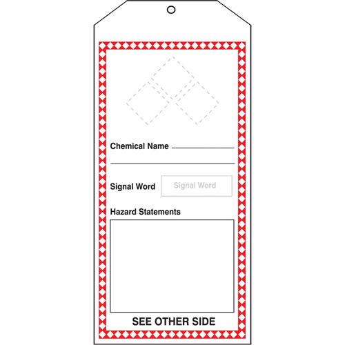 Tr&egrave;s grandes &eacute;tiquettes SGH, Papier cartonn&eacute;, 3-7/8" la x 8-1/2" h, Anglais Distribution Jean Lapalme
