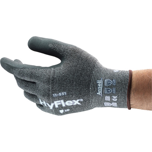 Gant enduit Hyflex r&eacute;sistant &agrave; la coupe, 6, R&ecirc;vetement Nitrile, Calibre 18, Enveloppe en Nylon Distribution Jean Lapalme