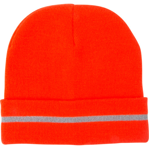 High Visibility Knit Hat with Reflective Stripe, High Visibility Orange, Acrylic Distribution Jean Lapalme