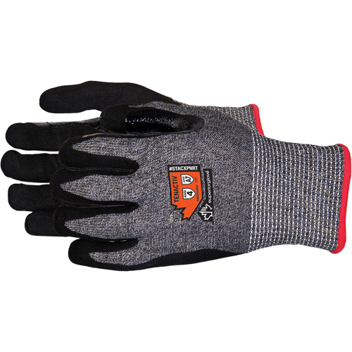 Gants en tricot de composite r&eacute;sistant aux coupures, Taille 6/T-petit, Calibre 13, Rev&ecirc;tement Mousse de nitrile, Enveloppe en Acier inoxydable/PEHP/TenActiv, ASTM ANSI niveau A7 Distribution Jean Lapalme