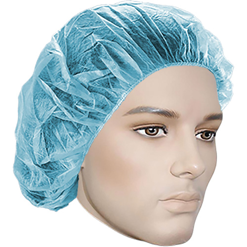 Bouffant Caps, Polypropylene, 18", Blue Distribution Jean Lapalme