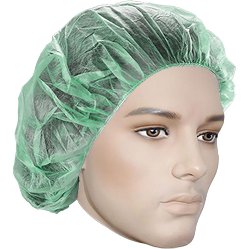 Bouffant Caps, Polypropylene, 21", Green Distribution Jean Lapalme