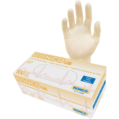 Gants jetables, Petit, Latex, 4 mils, Sans poudre, Naturel, Classe 2 Distribution Jean Lapalme