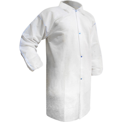 Sarrau jetable, Polypropyl&egrave;ne, Blanc, Moyen Distribution Jean Lapalme
