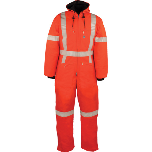 Reflective Insulated Coveralls, Small, Orange Distribution Jean Lapalme