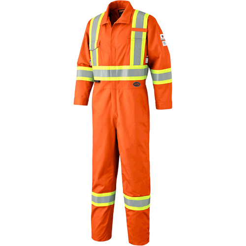 7702 FR Hi-Vis Safety Coveralls, Size 36, Orange Distribution Jean Lapalme