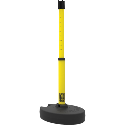 Base pour montant de barri&egrave;re PLUS, Hauteur de 42", Jaune Distribution Jean Lapalme