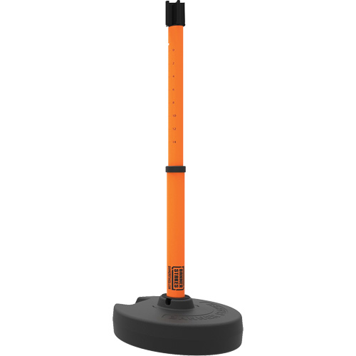 Base pour montant de barri&egrave;re PLUS, Hauteur de 42", Orange Distribution Jean Lapalme