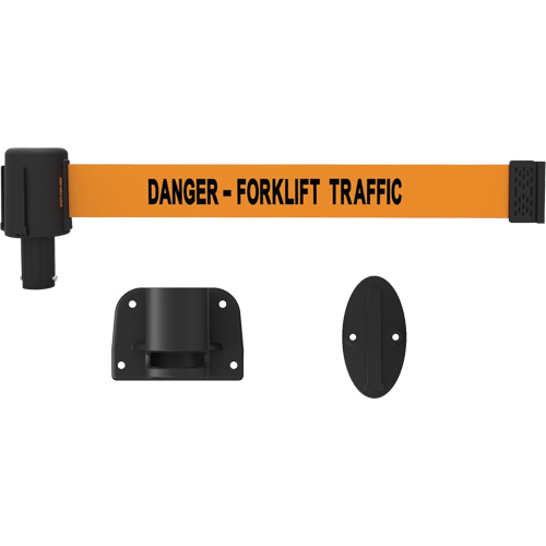 PLUS Wall Mount Barrier System, Plastic, Screw Mount, 15', Orange Tape Distribution Jean Lapalme