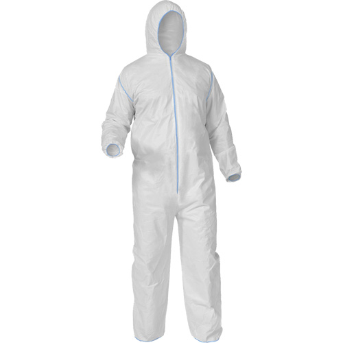 Protective Coveralls, Medium, White, Microporous Distribution Jean Lapalme