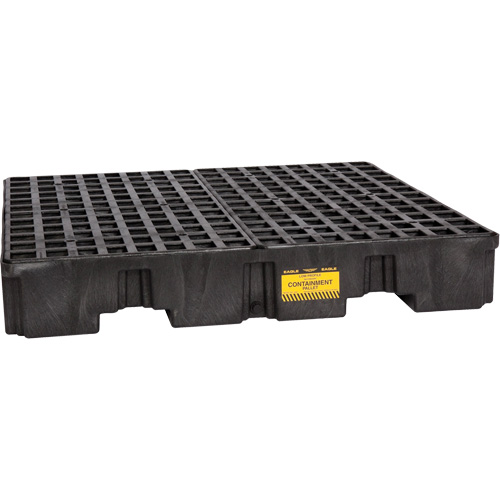 Spill Containment Pallet, 66 US gal. Spill Capacity, 51.5" x 51.5" x 8" Distribution Jean Lapalme