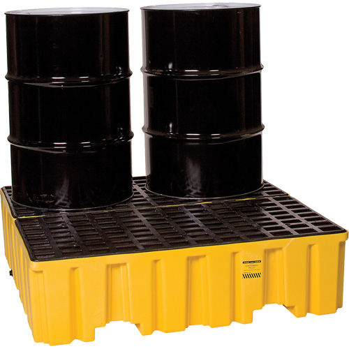 Spill Containment Pallet, 132 US gal. Spill Capacity, 51" x 52.5" x 13.75" Distribution Jean Lapalme