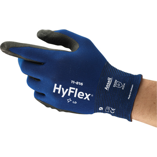 Gants HyFlex 11-816, 6, R&ecirc;vetement Mousse de nitrile, Calibre 18, Enveloppe en Nylon/Spand Distribution Jean Lapalme