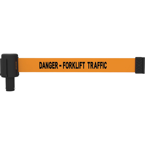 PLUS Banner Cassette, Danger - Forklift Traffic, 15', Orange Tape Distribution Jean Lapalme