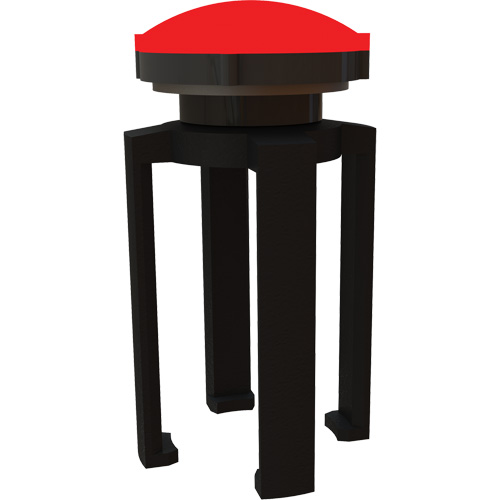 PLUS Barrier System Strobe Light Bracket & Red Strobe Light, Black Distribution Jean Lapalme