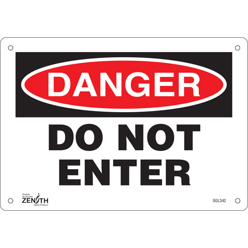 Enseigne Do Not Enter, 7" x 10", Plastique, Anglais Distribution Jean Lapalme