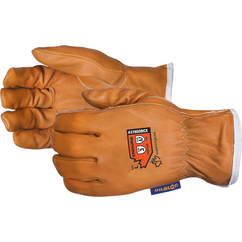 Endura&reg; High-Cut Driver's Gloves, Small, Grain Goatskin Palm, Steel/Para-Aramid Inner Lining Distribution Jean Lapalme