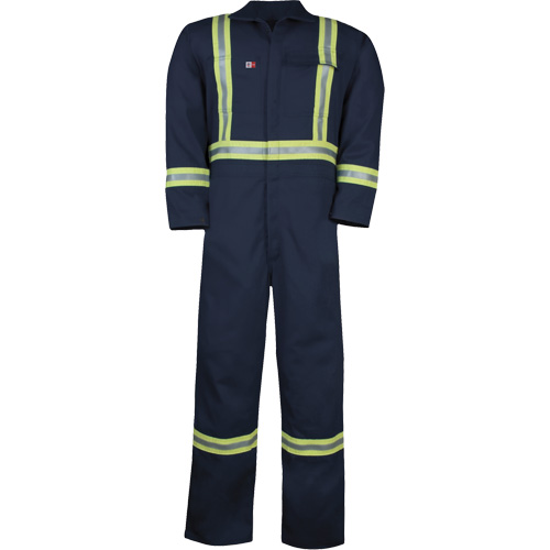 Westex UltraSoft&reg; Unlined Coveralls, Size Large (Tall), Navy Blue, 12.4 cal/cm2 Distribution Jean Lapalme