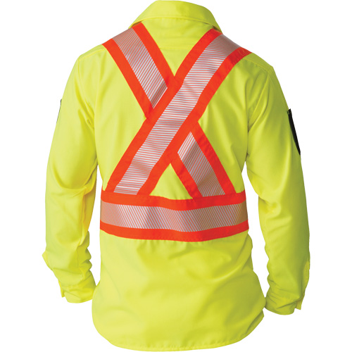 Ripstop High-Visibility Long Sleeve Shirt, Polyester, Medium (Tall), High Visibility Lime-Yellow Distribution Jean Lapalme