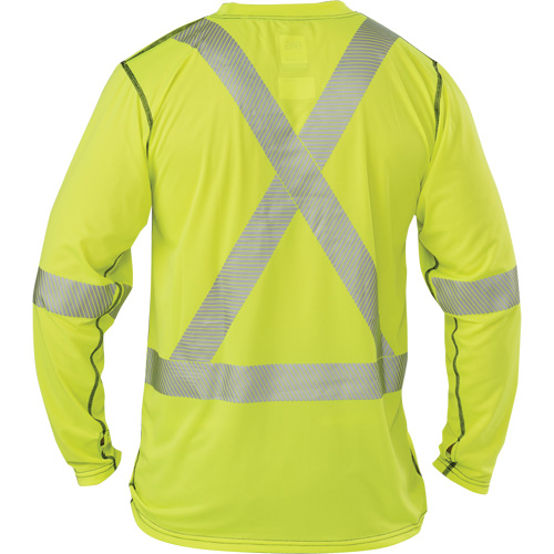 Polartec&reg; Power Grid&reg; High-Visibility Long Sleeve T-Shirt, Polyester, 2X-Large, High Visibility Lime-Yellow Distribution Jean Lapalme
