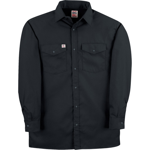 Chemise de travail en tissu crois&eacute; avec boutons-pression, Hommes, Petit, Noir Distribution Jean Lapalme