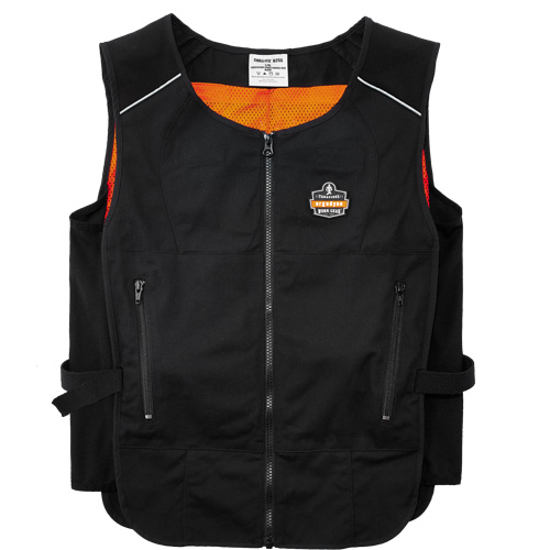 Chill-Its&reg; 6260 Lightweight Phase Change Cooling Vest with Packs, Small/Medium, Black Distribution Jean Lapalme