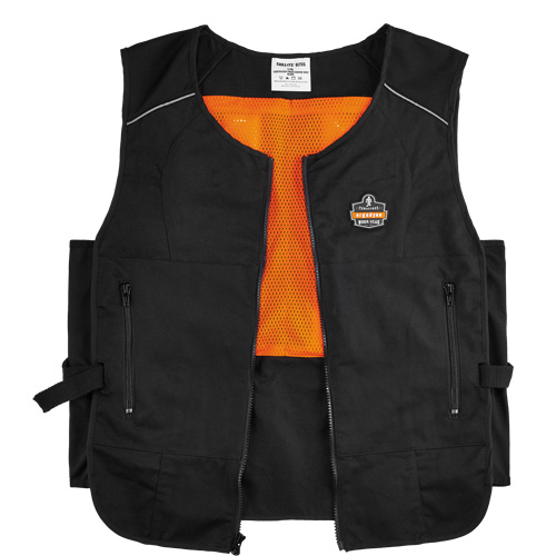 Chill-Its&reg; 6260 Lightweight Phase Change Cooling Vest with Packs, Small/Medium, Black Distribution Jean Lapalme