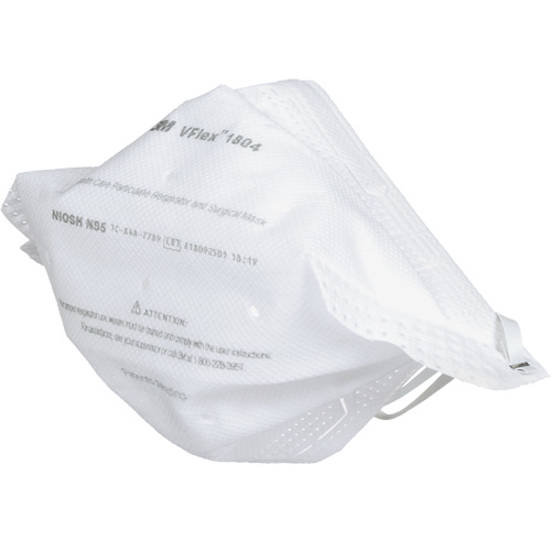 Respirateur et masque chirurgical VFlex contre les particules en sant&eacute;, N95, Certifi&eacute; NIOSH Distribution Jean Lapalme