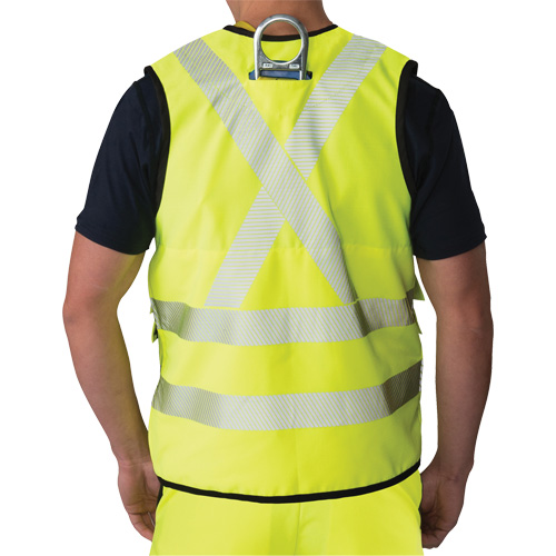 Ripstop Surveyor's Vest, High Visibility Lime-Yellow, Small, Polyester Distribution Jean Lapalme