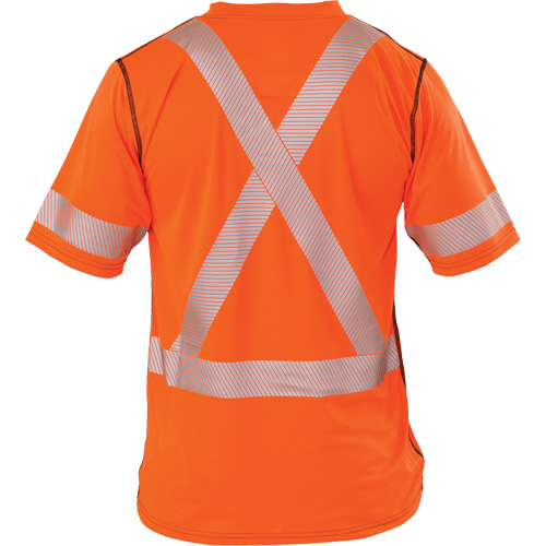 Polartec&reg; Power Grid&reg; High Visibility Short Sleeved T-Shirt, Polyester, X-Large (Tall), Orange Distribution Jean Lapalme