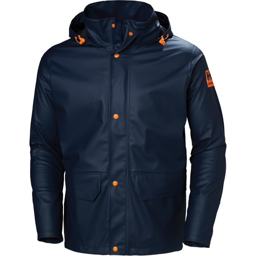 Gale Rain Jacket, Polyester/Polyurethane, Small, Navy Blue Distribution Jean Lapalme