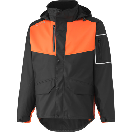 West Coast Waterproof Jacket, Polyester, X-Large, Black/Orange Distribution Jean Lapalme