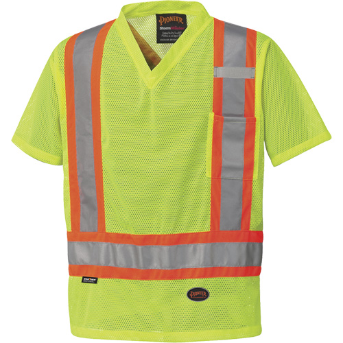 5997 T-shirt de s&eacute;curit&eacute; &agrave; haute visibilit&eacute;, Polyester, Petit, Jaune lime haute visibilit&eacute; Distribution Jean Lapalme
