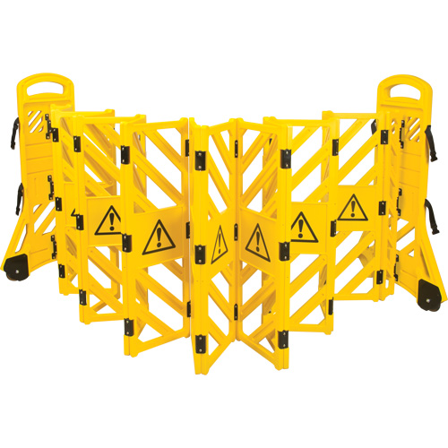 Portable Mobile Barrier, 40" H x 13' L, Yellow Distribution Jean Lapalme