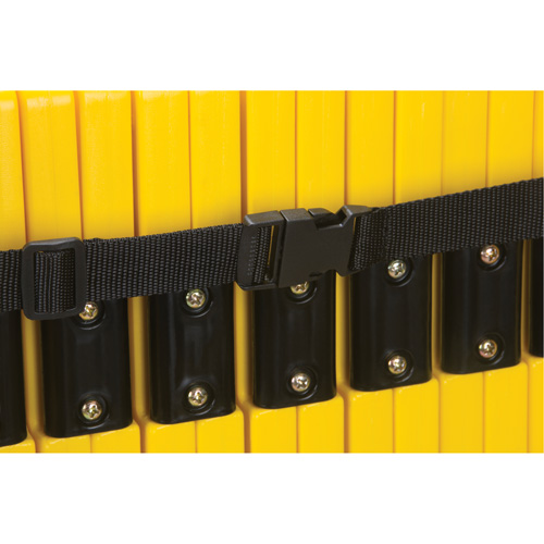 Portable Mobile Barrier, 40" H x 13' L, Yellow Distribution Jean Lapalme