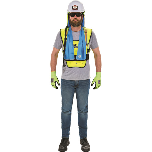 Veste refroidissante &agrave; &eacute;vaporation s&egrave;che &eacute;conomique Chill-Its 6687, Grand/T-Grand, Jaune lime haute visibilit&eacute; Distribution Jean Lapalme