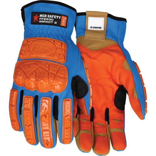 Forceflex&reg; Impact Gloves, Medium, Synthetic Palm, Slip-On Cuff Distribution Jean Lapalme